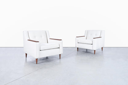 Mid-Century Modern Walnut Lounge Chairs