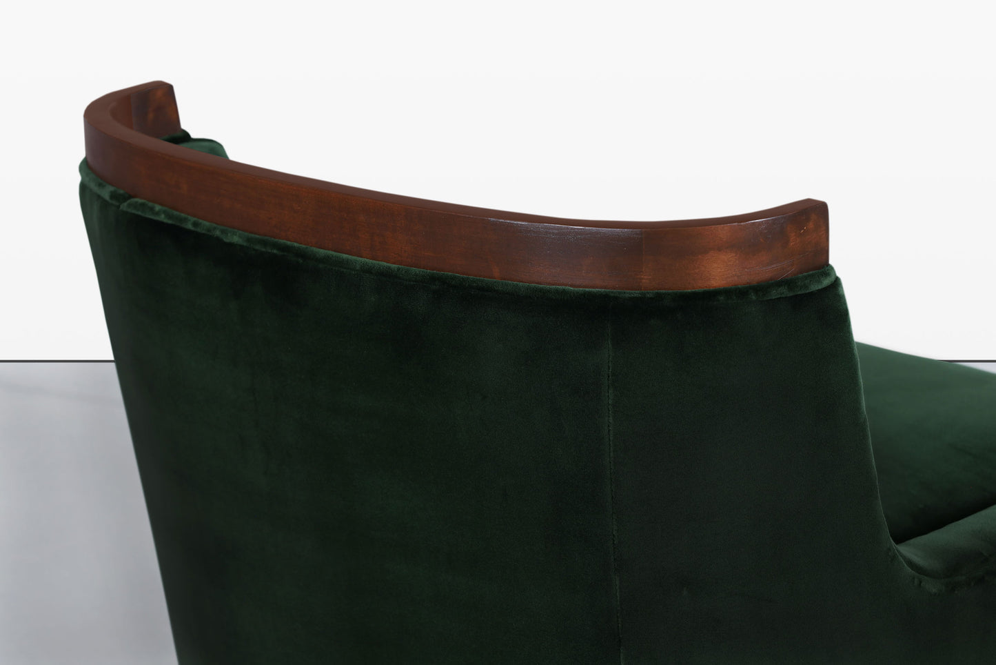 Mid-Century Modern Walnut Lounge Chairs Styled After Erwin Lambeth