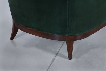 Mid-Century Modern Walnut Lounge Chairs Styled After Erwin Lambeth