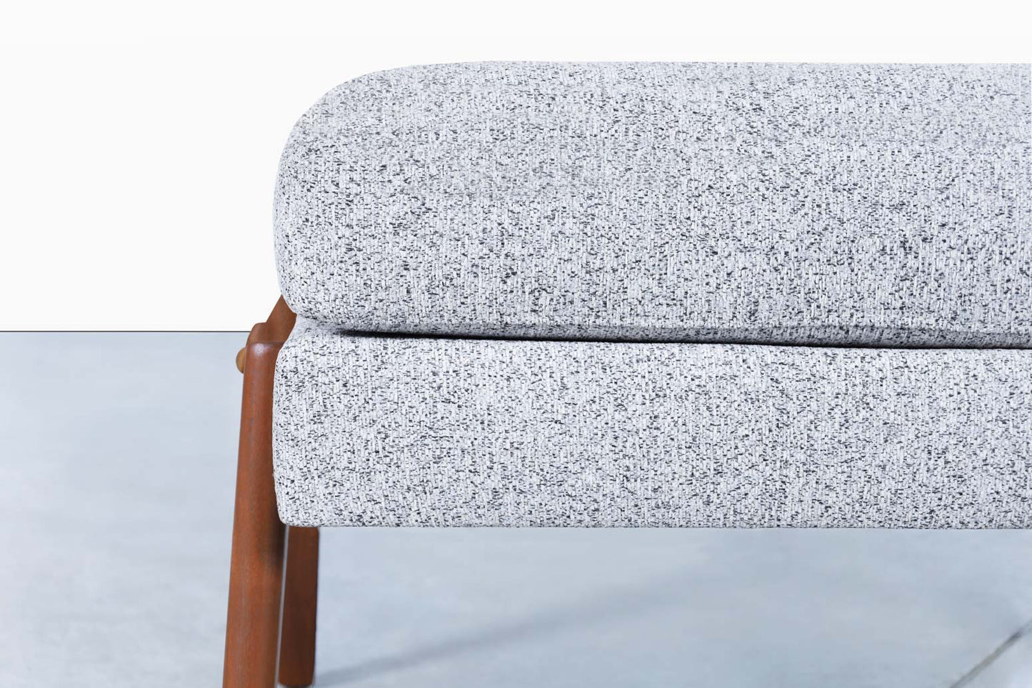 Mid-Century Modern Walnut Ottoman