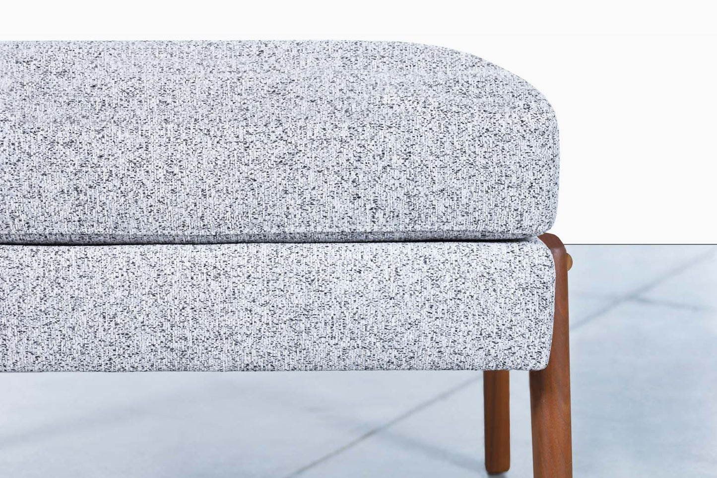 Mid-Century Modern Walnut Ottoman