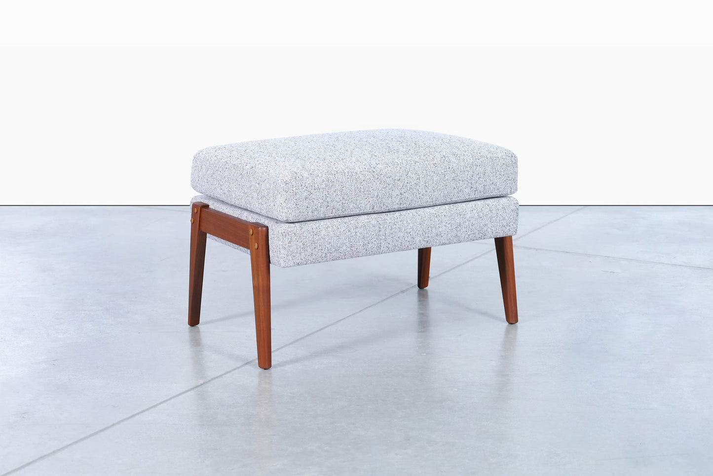 Mid-Century Modern Walnut Ottoman