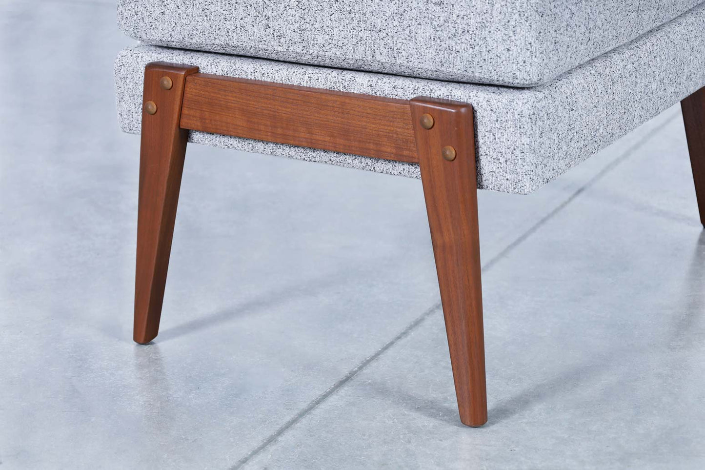 Mid-Century Modern Walnut Ottoman