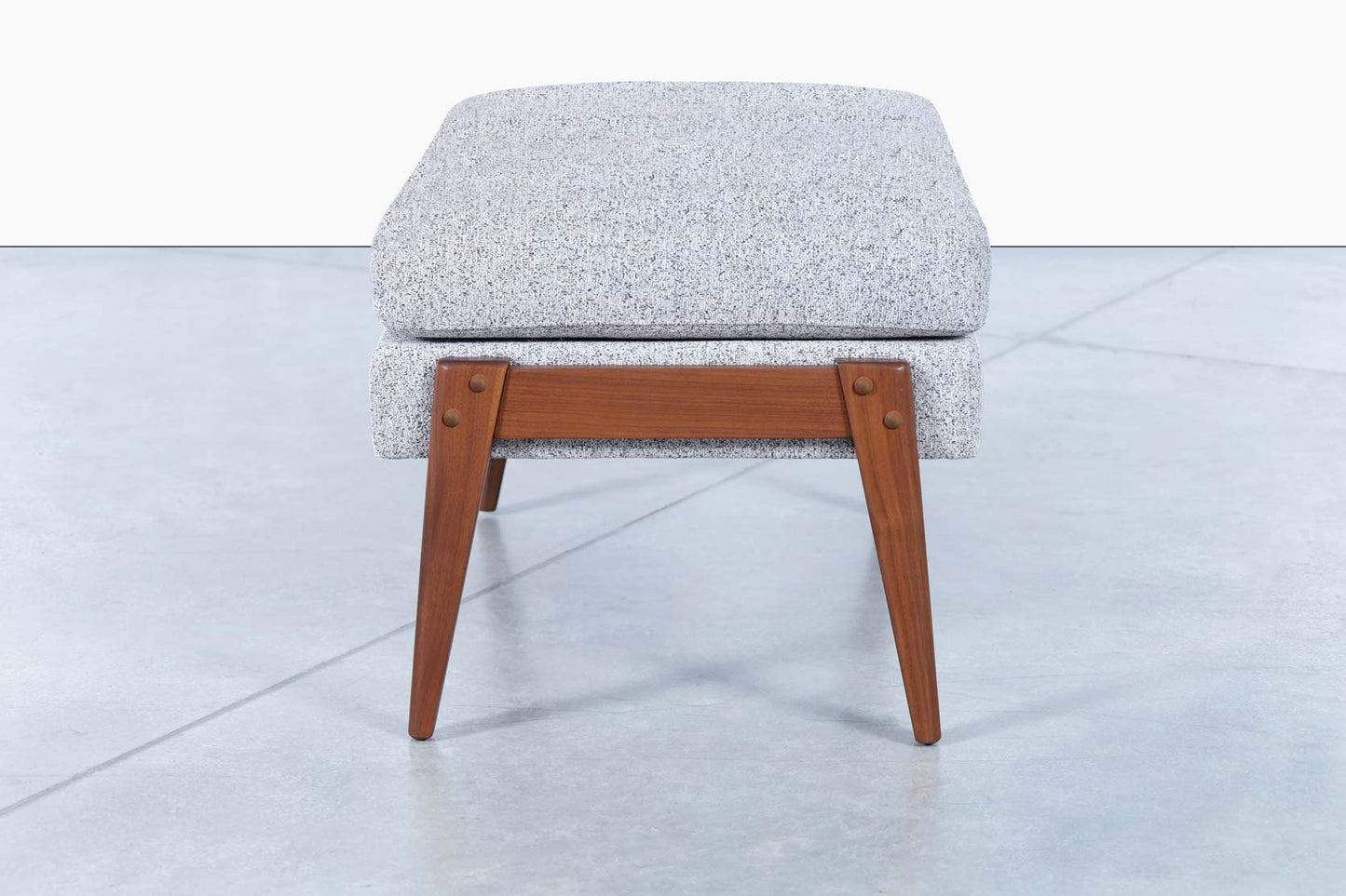 Mid-Century Modern Walnut Ottoman