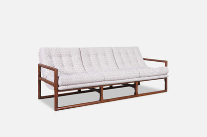 Mid-Century Modern Walnut Sofa Attributed to Milo Baughman