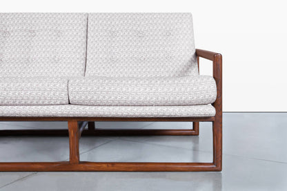 Mid-Century Modern Walnut Sofa Attributed to Milo Baughman