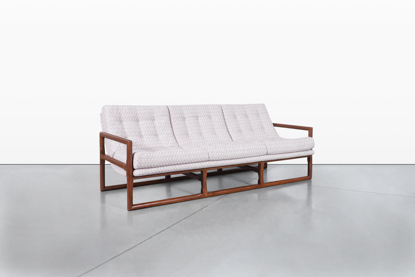 Mid-Century Modern Walnut Sofa Attributed to Milo Baughman