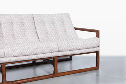 Mid-Century Modern Walnut Sofa Attributed to Milo Baughman
