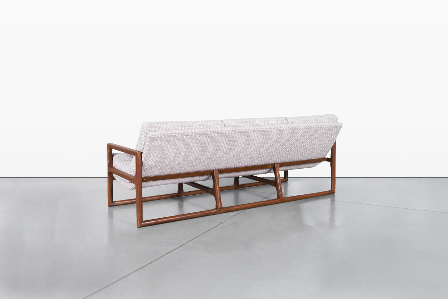 Mid-Century Modern Walnut Sofa Attributed to Milo Baughman