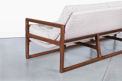 Mid-Century Modern Walnut Sofa Attributed to Milo Baughman