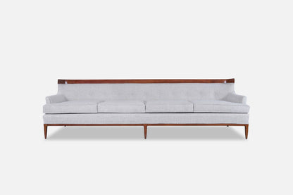 Mid-Century Modern Curved Walnut Sofa by Erwin Lambeth and Tomlinson, 1950s