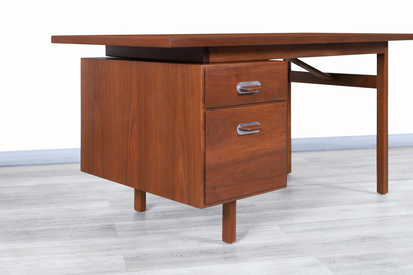 Mid-Century Modern Walnut Writing Desk by Jens Risom