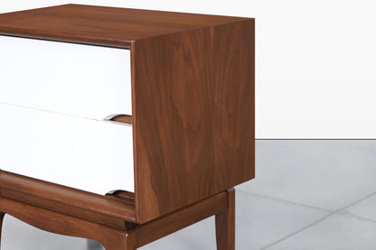 Mid-Century Modern Walnut and Lacquer Nightstands by Kent Coffey