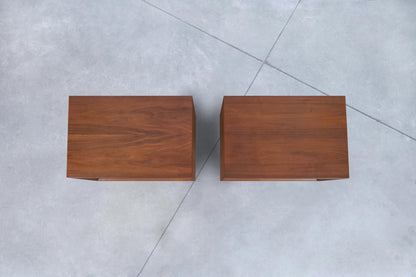 Mid-Century Modern Walnut and Lacquer Nightstands by Kent Coffey