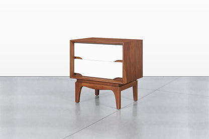 Mid-Century Modern Walnut and Lacquer Nightstands by Kent Coffey