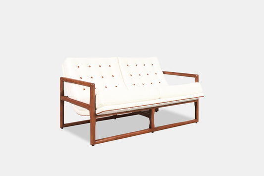 Mid-Century Modern "Cube" Loveseat Attributed to Milo Baughman