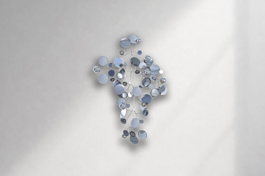 Mid-Century “Raindrops” Chrome Wall Sculpture by Curtis Jere, Signed