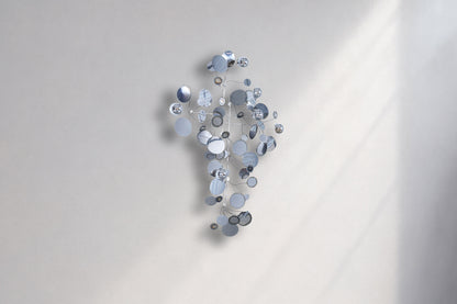 Mid-Century “Raindrops” Chrome Wall Sculpture by Curtis Jere, Signed