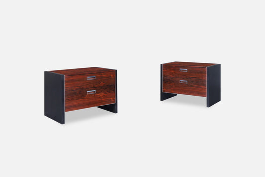 Mid-Century Rosewood Nightstands by Robert Baron for Glenn of California