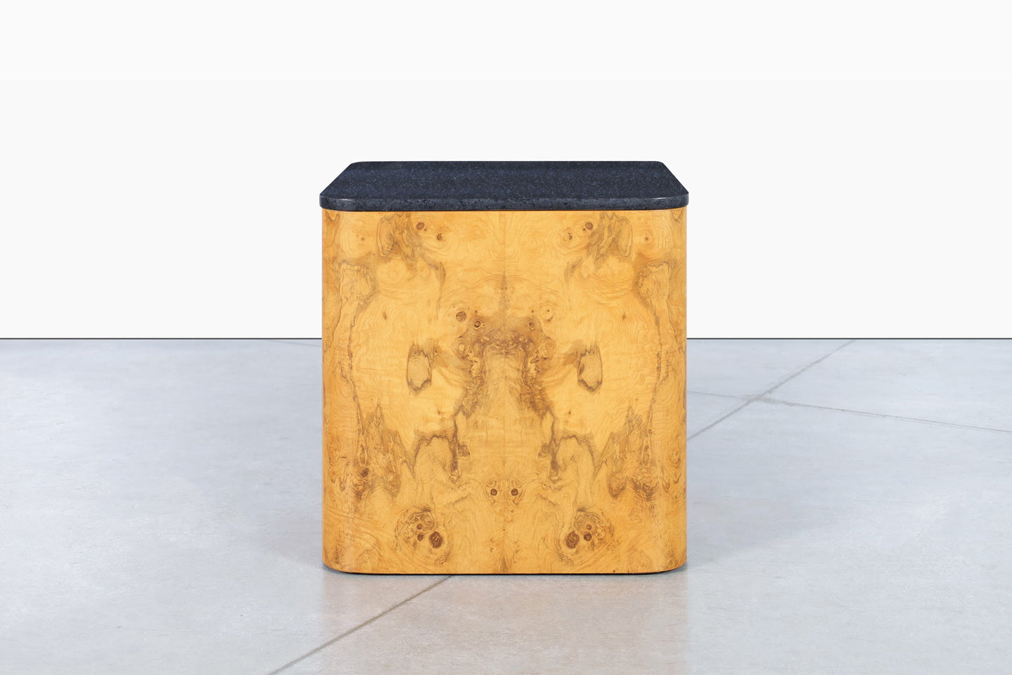 Mid-Century Square Burl Wood Side Table by Paul Mayen for Habitat International