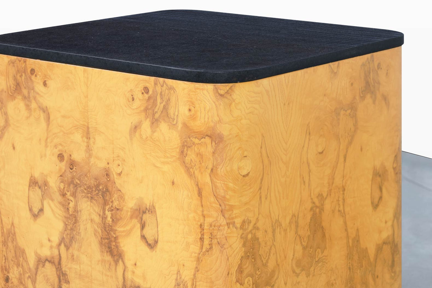 Mid-Century Square Burl Wood Side Table by Paul Mayen for Habitat International