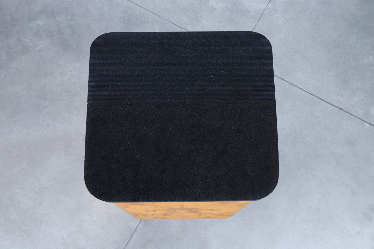 Mid-Century Square Burl Wood Side Table by Paul Mayen for Habitat International