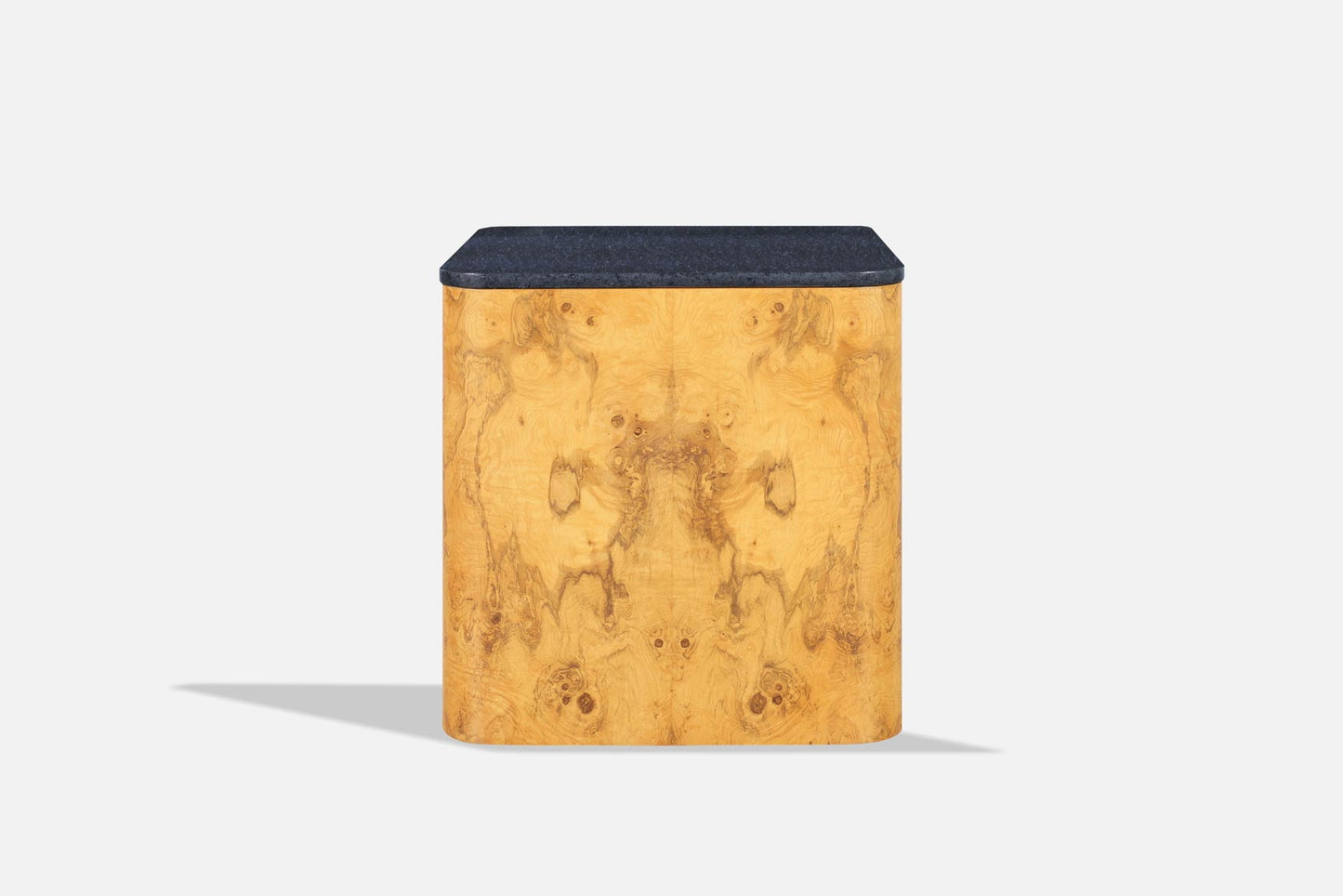 Mid-Century Square Burl Wood Side Table by Paul Mayen for Habitat International