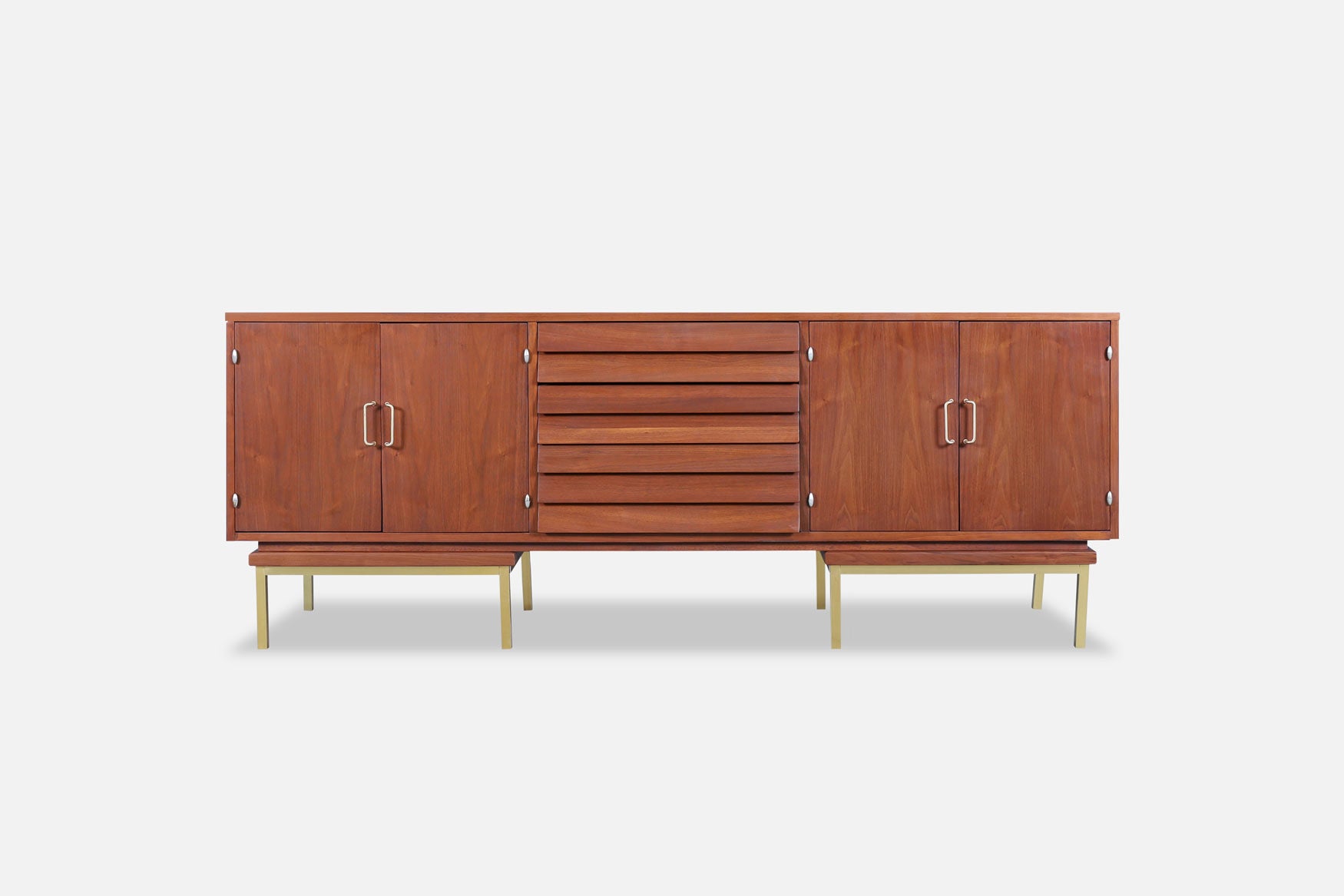 Mid-Century Walnut Credenza by Merton L. Gershun for American of