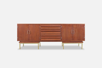 Mid-Century Walnut Credenza by Merton L. Gershun for American of Martinsville