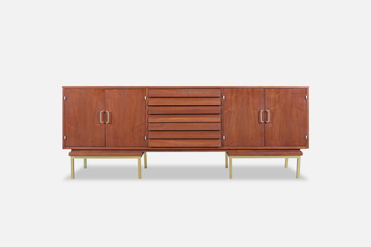 Mid-Century Walnut Credenza by Merton L. Gershun for American of Martinsville