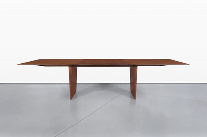 Mid-Century Walnut Extendable Dining Table by Edward J. Wormley for Dunbar