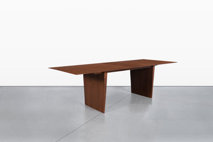 Mid-Century Walnut Extendable Dining Table by Edward J. Wormley for Dunbar