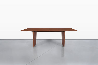 Mid-Century Walnut Extendable Dining Table by Edward J. Wormley for Dunbar