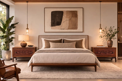 Mid-Century Walnut Nightstands by Maurice Bailey for Monteverdi Young