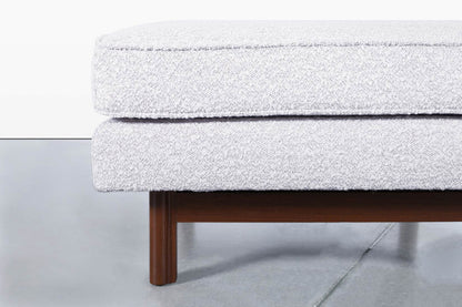 Mid-Century Walnut Sectional Sofa w/ Ottoman by Edward Wormley for Dunbar