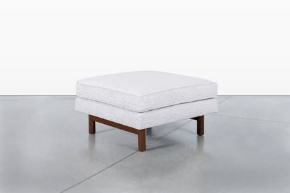 Mid-Century Walnut Sectional Sofa w/ Ottoman by Edward Wormley for Dunbar