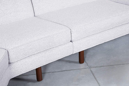 Mid-Century Walnut Sectional Sofa w/ Ottoman by Edward Wormley for Dunbar