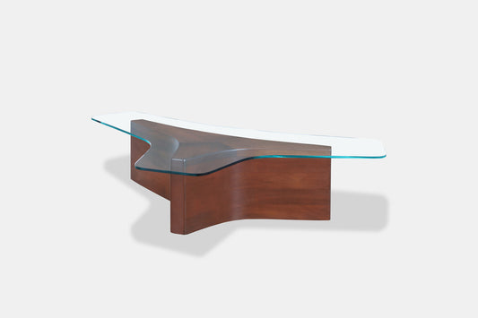 Mid-Century Walnut Biomorphic Coffee Table Attributed to Vladimir Kagan