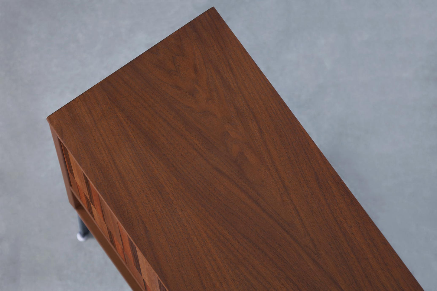 Mid-Century Modern Walnut and Rosewood Display Cabinet by Stanley