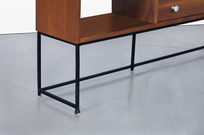 Mid-Century Modern Walnut and Rosewood Display Cabinet by Stanley