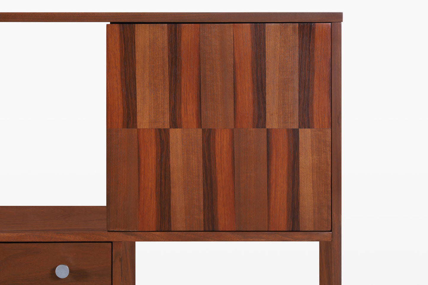 Mid-Century Modern Walnut and Rosewood Display Cabinet by Stanley