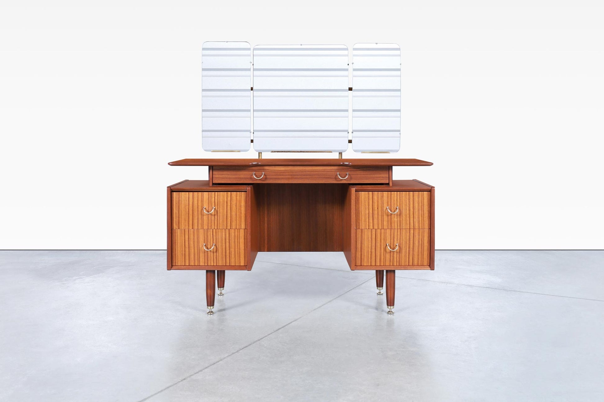 mid century modern dressing table Mid-Century African Mahogany Vanity or Desk by E. Gomme for G-Plan – Danish Modern NoHo
