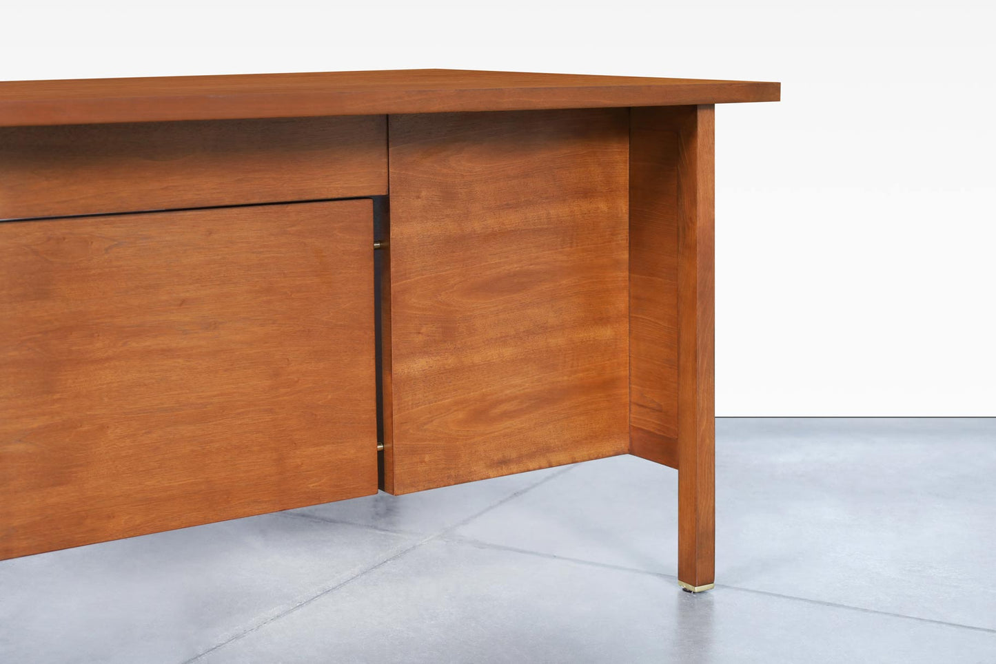 Mid-Century Executive Walnut Desk by Edward J. Wormley for Dunbar