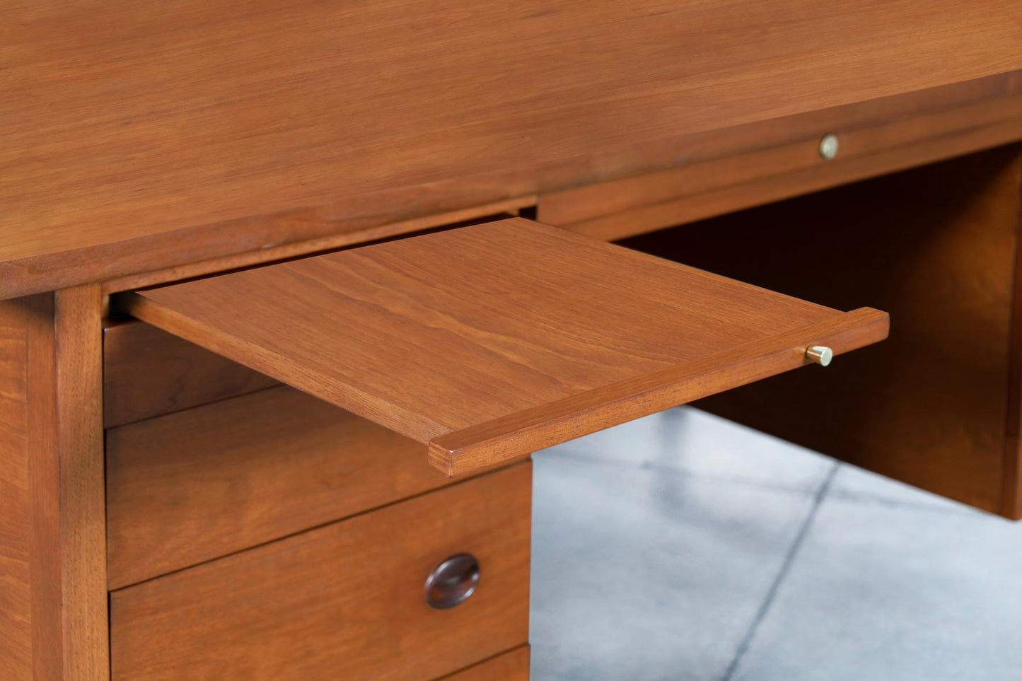 Mid-Century Executive Walnut Desk by Edward J. Wormley for Dunbar