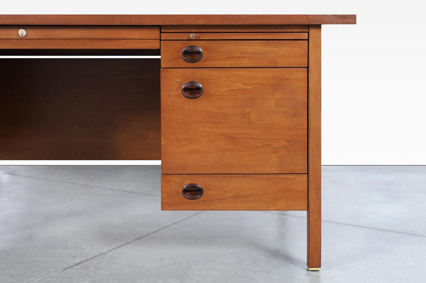 Mid-Century Executive Walnut Desk by Edward J. Wormley for Dunbar