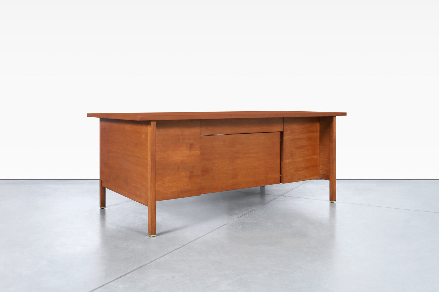 Mid-Century Executive Walnut Desk by Edward J. Wormley for Dunbar