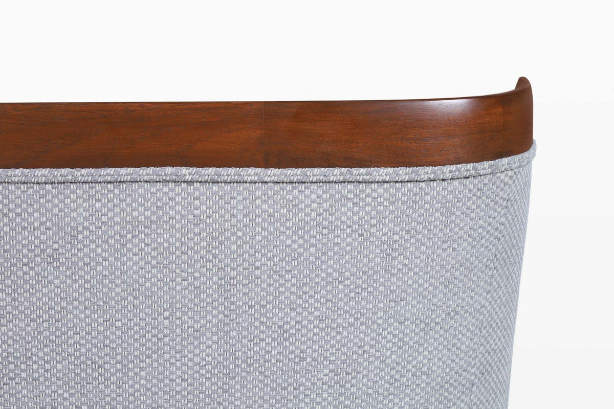 Mid-Century Modern Curved Walnut Sofa by Erwin Lambeth and Tomlinson, 1950s