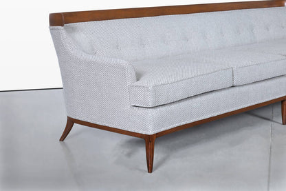 Mid-Century Modern Curved Walnut Sofa by Erwin Lambeth and Tomlinson, 1950s