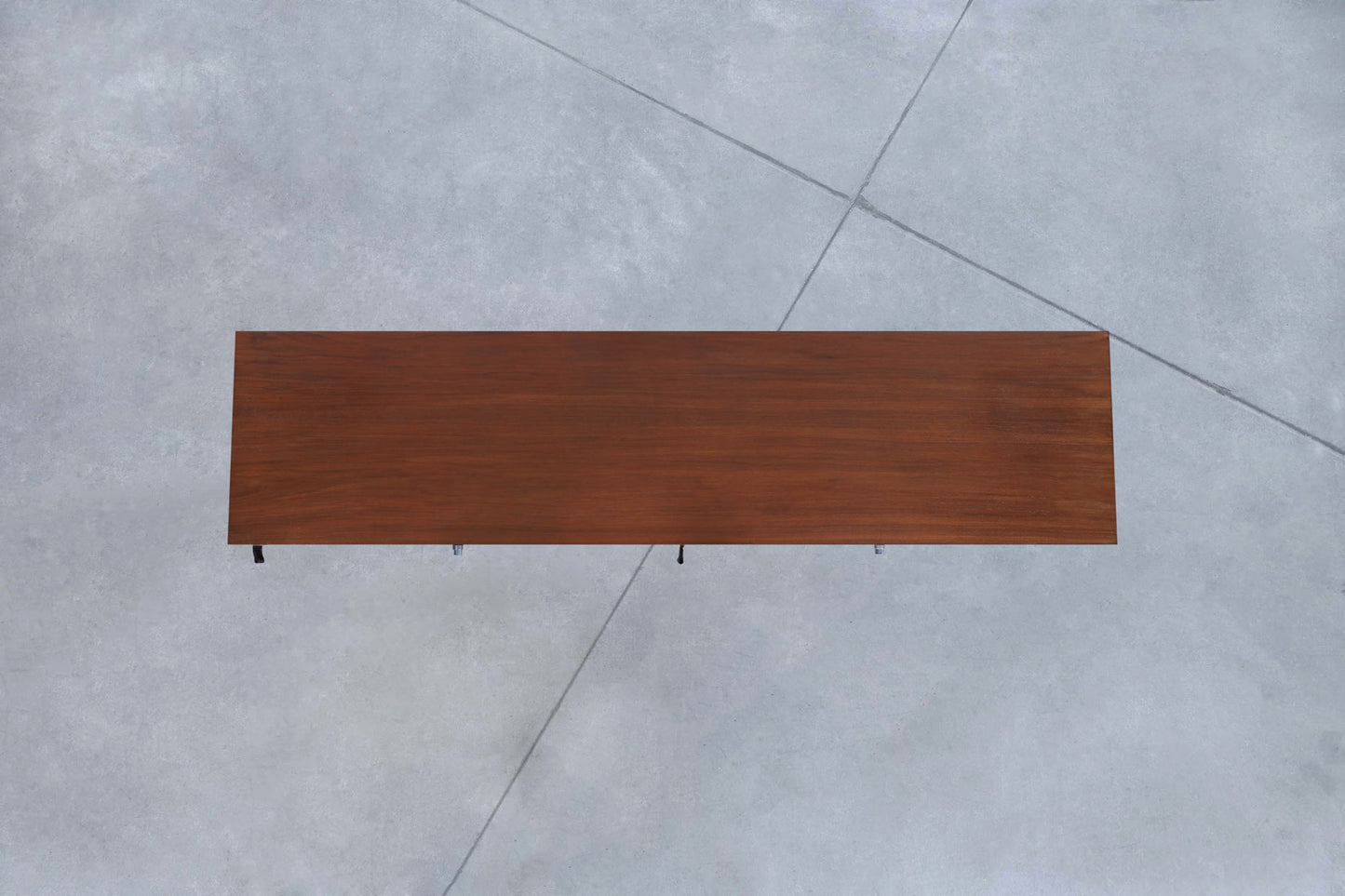 Mid-Century Modern Walnut and Black Lacquer Credenza by Florence Knoll