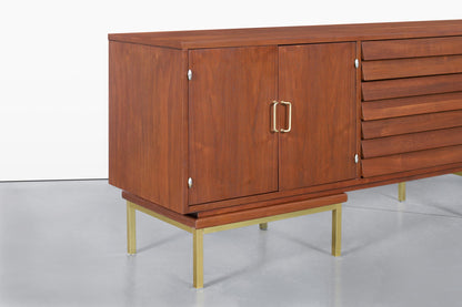 Mid-Century Walnut Credenza by Merton L. Gershun for American of Martinsville